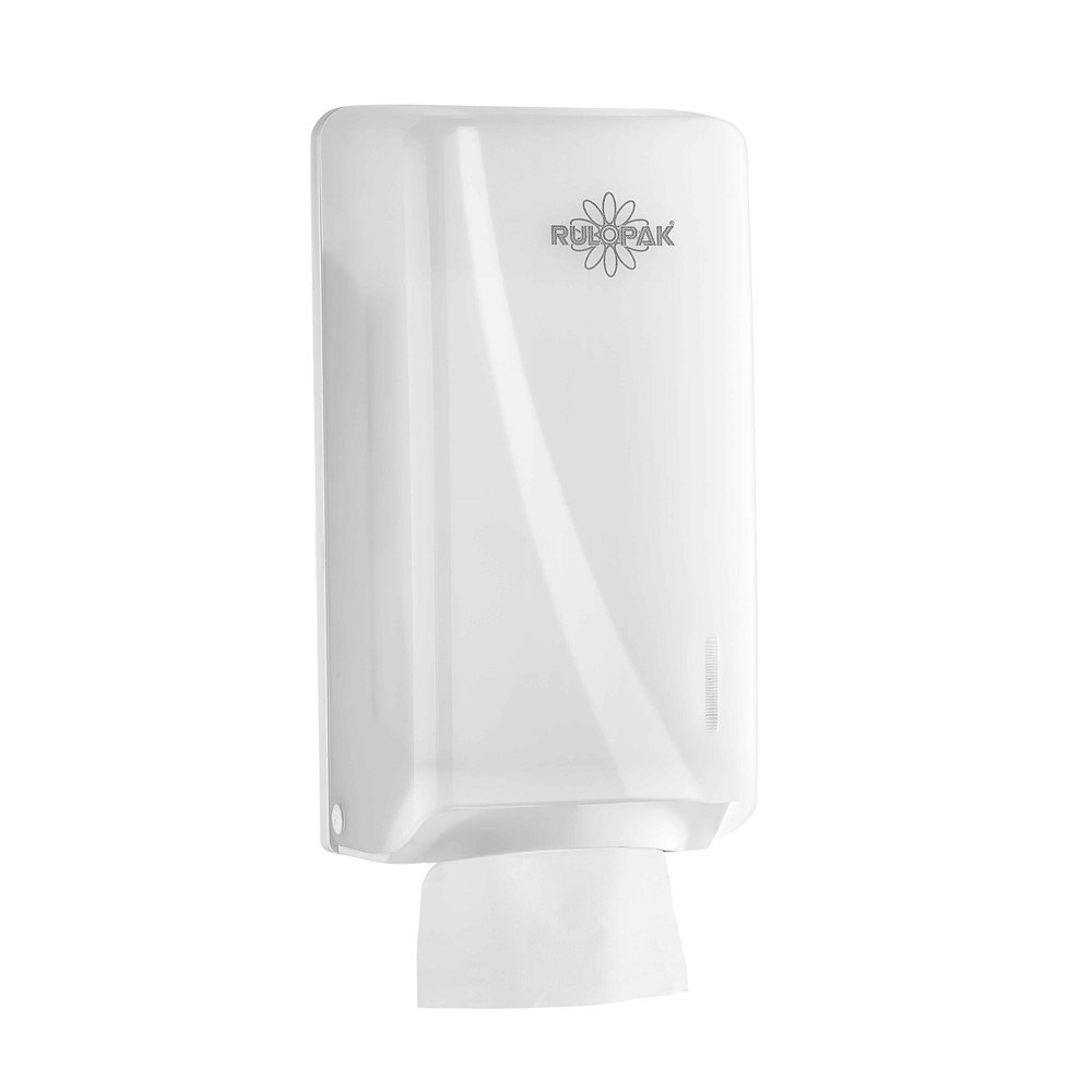 Tekçek Modern C/V Fold Toilet Paper Dispenser - White